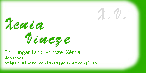 xenia vincze business card